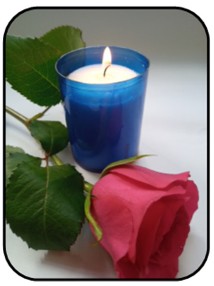 candle+rose